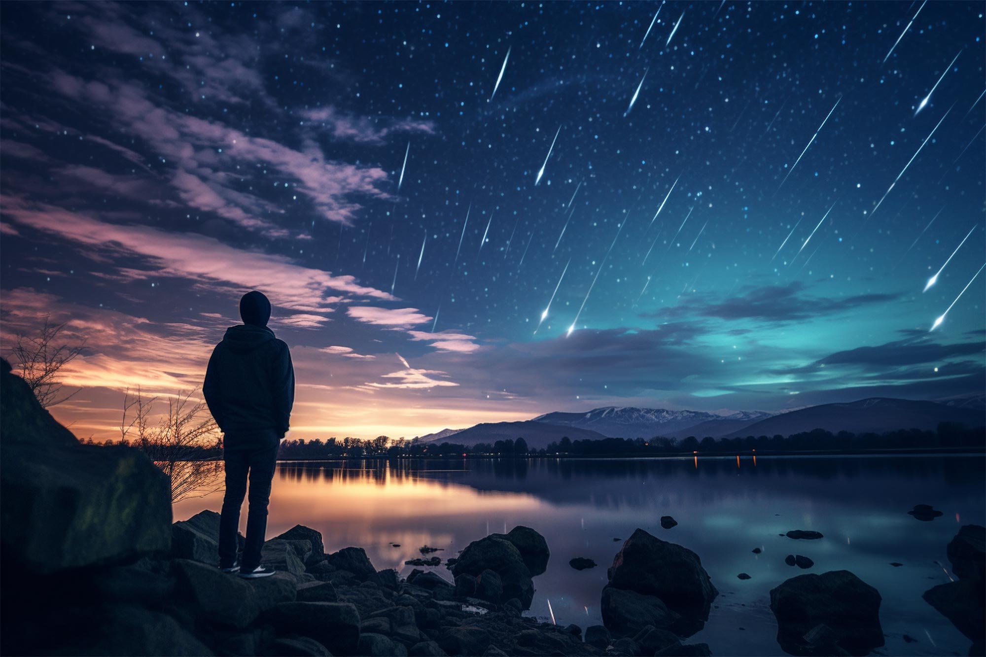 Gruz kometowy Halleya zapala ogniste kule ognia w Orionids Meteor Shower